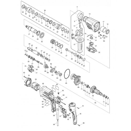 Запчасти для перфоратора Makita HR2630T