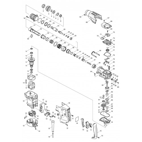 Запчасти для перфоратора Makita HR3200C