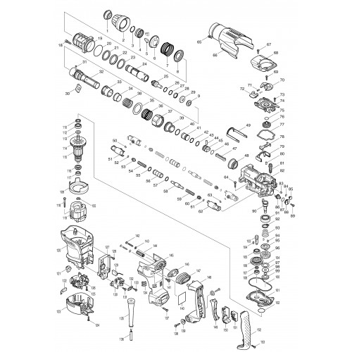 Запчасти для перфоратора Makita HR3541FC