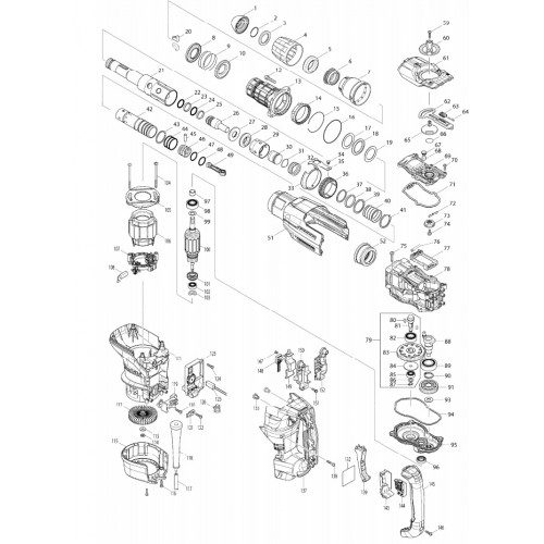 Запчасти для перфоратора Makita HR4003C