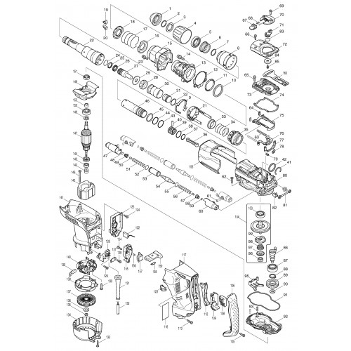 Запчасти для перфоратора Makita HR4010C