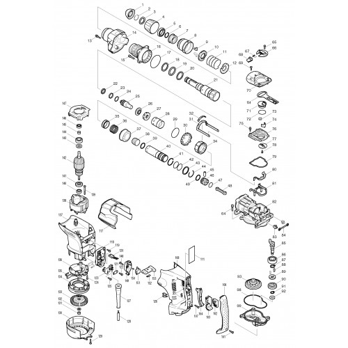 Запчасти для перфоратора Makita HR4501C