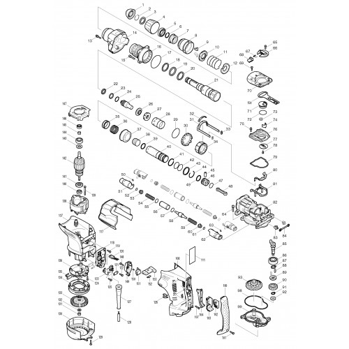 Запчасти для перфоратора Makita HR4510C