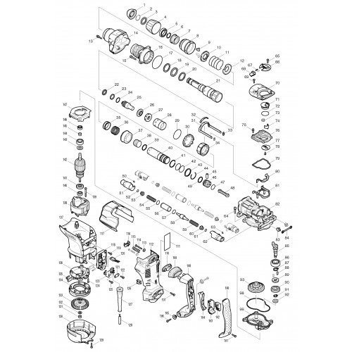 Запчасти для перфоратора Makita HR4511C