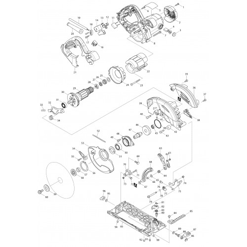 Запчасти для пилы Makita HS7100