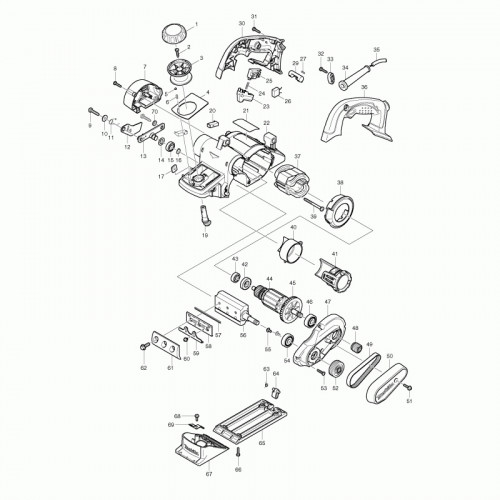 Запчасти для рубанка Makita KP0810CK