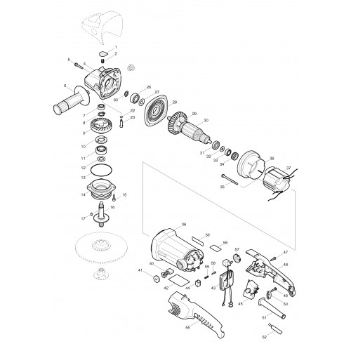 Запчасти для ПШМ Makita SA7000C