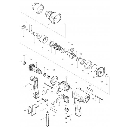 Запчасти для гайковертов Makita TW0200