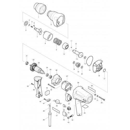 Запчасти для гайковертов Makita TW0350