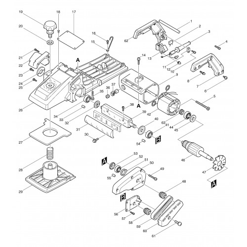 Запчасти для рубанка Makita 1806B