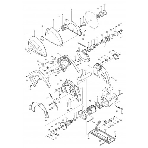 Запчасти для пилы по металлу Makita 4131