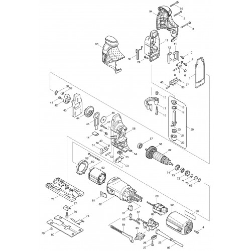 Запчасти для лобзика Makita 4351CT