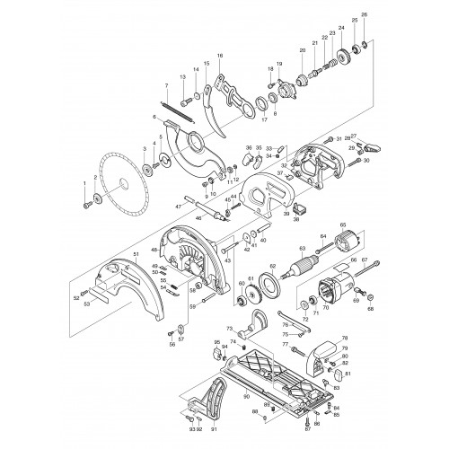 Запчасти для пилы Makita 5103R