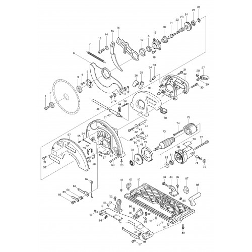 Запчасти для пилы Makita 5143R