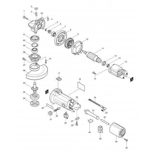 Запчасти для УШМ Makita 9527NB