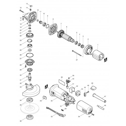 Запчасти для УШМ Makita 9558HN