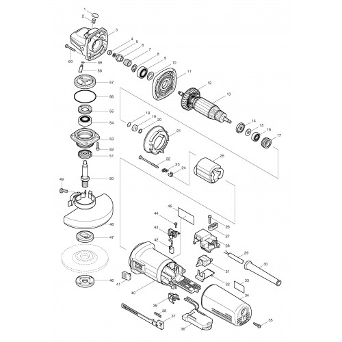 Запчасти для УШМ Makita 9562CVH