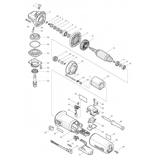 Запчасти для УШМ Makita 9565CVL