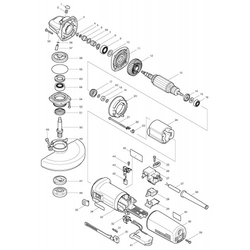 Запчасти для УШМ Makita 9566CV