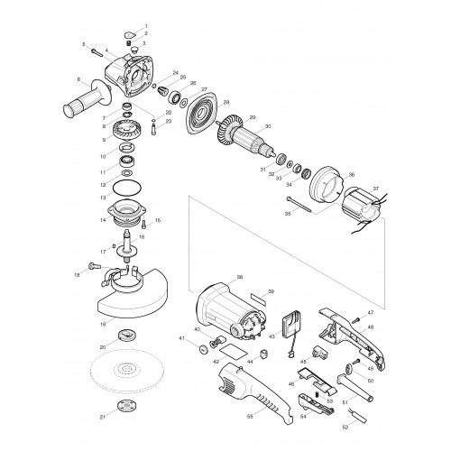 Запчасти для УШМ Makita GA7010C