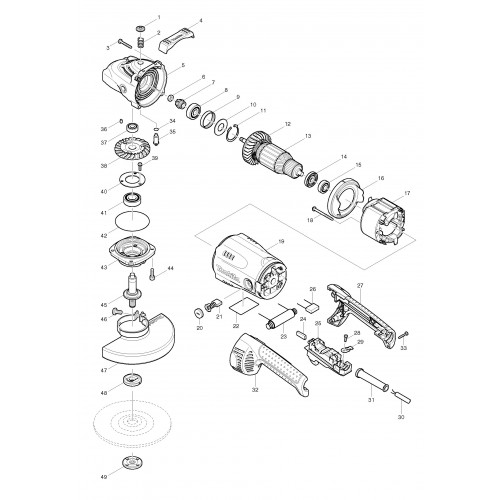 Запчасти для УШМ Makita GA7020S