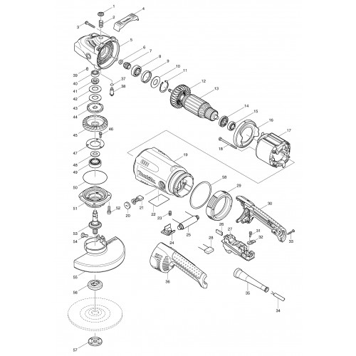 Запчасти для УШМ Makita GA7040S