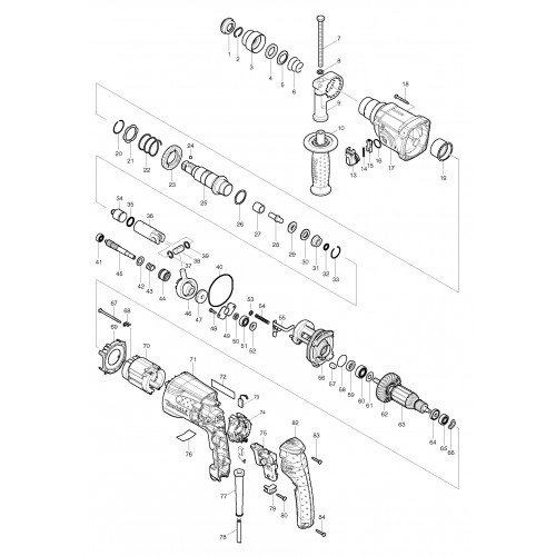 Запчасти для перфоратора Makita HR2460