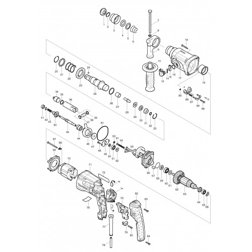 Запчасти для перфоратора Makita HR2470