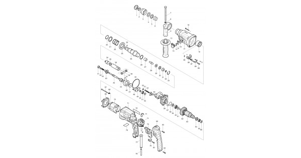 Схема запчасти Makita HR2470