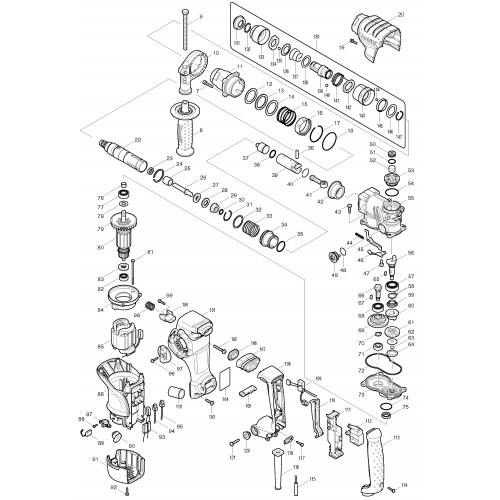 Запчасти для перфоратора Makita HR2811FT