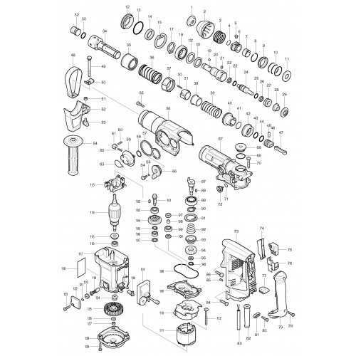 Запчасти для перфоратора Makita HR3000C