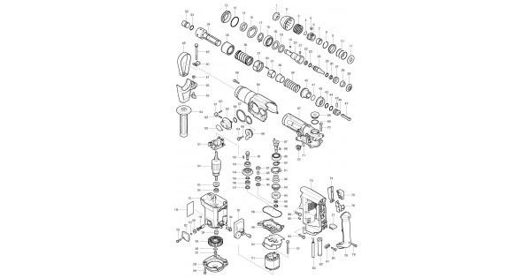 Деталировка перфоратора MAKITA HR3000C