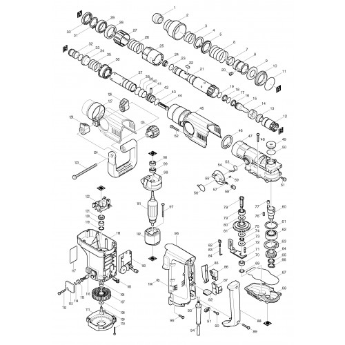 Запчасти для перфоратора Makita HR4000C