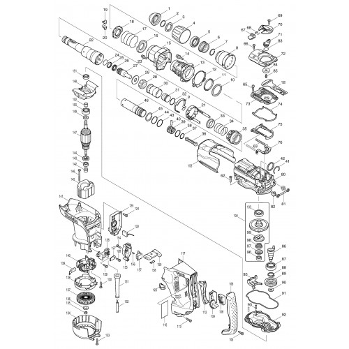 Запчасти для перфоратора Makita HR4001C