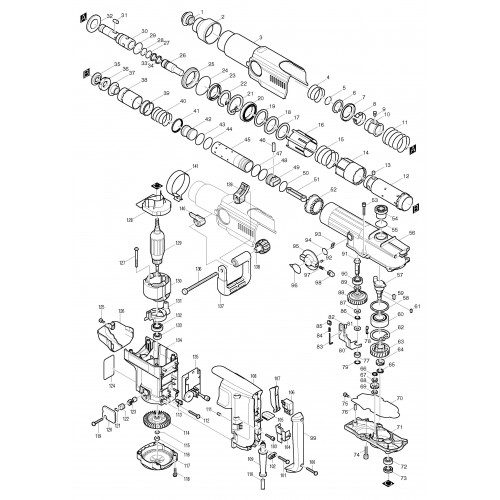 Запчасти для перфоратора Makita HR5001C