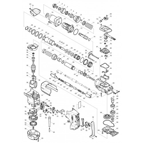 Запчасти для перфоратора Makita HR5210C