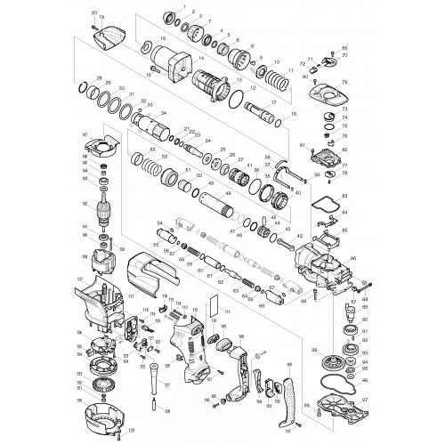 Запчасти для перфоратора Makita HR5211C