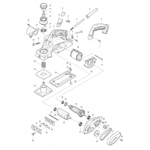 Запчасти для рубанка Makita KP0800