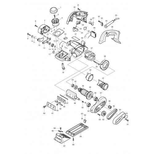 Запчасти для рубанка Makita KP0810C