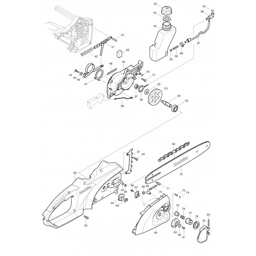 Запчасти для пилы Makita UC3020A