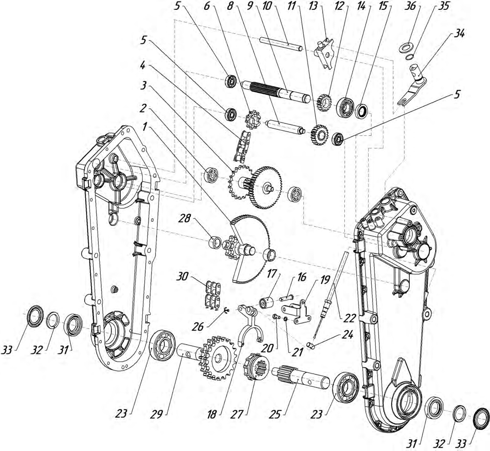 Схема редуктора мотоблока салют 5